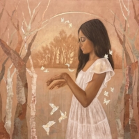 Rima Lahdo “Hope” 39.3x 31.5” Mixed Media on Canvas. 3rd 2023 Hope​