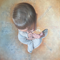 Maher Minyanish “Eternal Hope” 53x 47.5” Pastel on Canvas. 1st 2023 Hope​