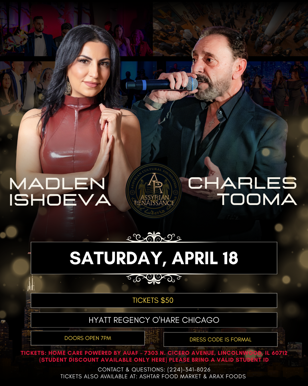 Assyrian Renaissance Saturday Night Party: Madlen Ishoeva & Charles Tooma